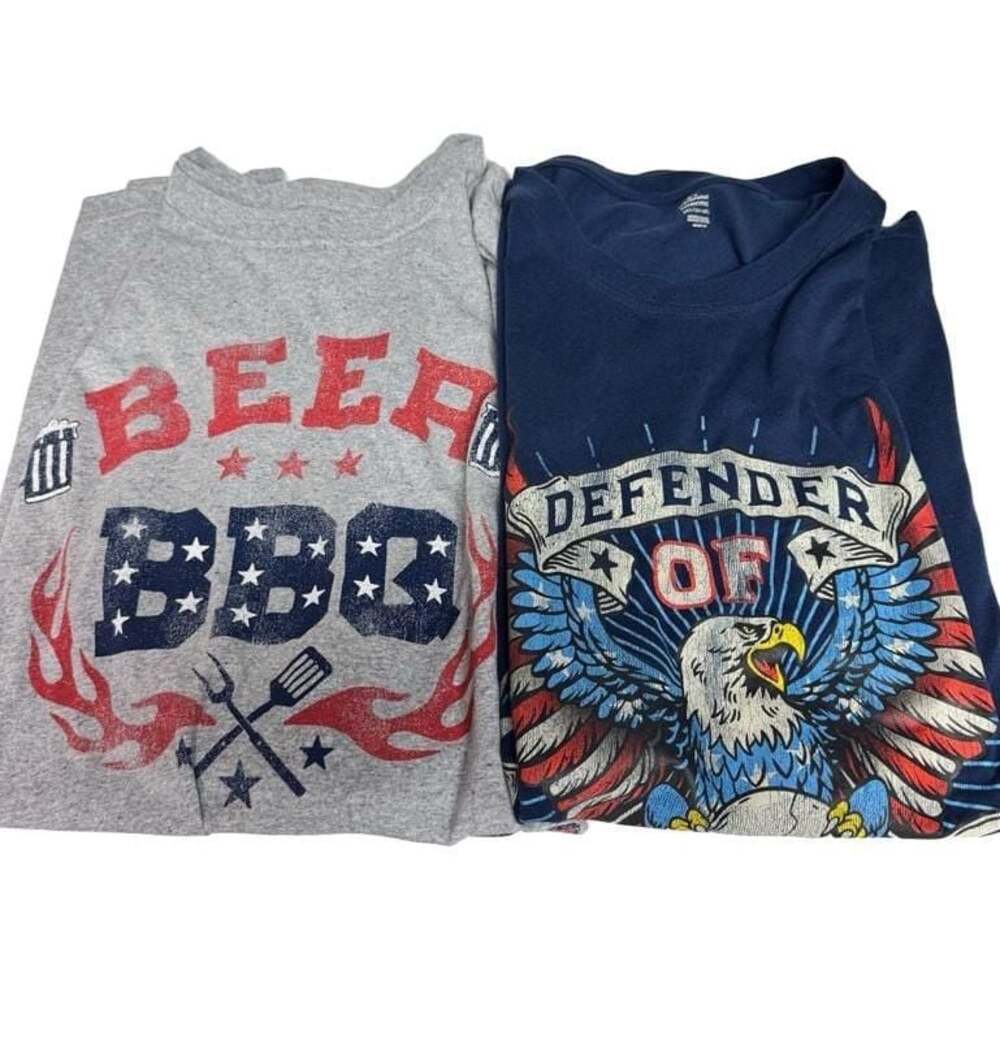 Way to Celebrate Patriotic 3xl  Freedom and Defender , Muscle Shirt Lot of 2